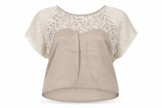 Kirei Womens Beige   Basic T-Shirt Size M