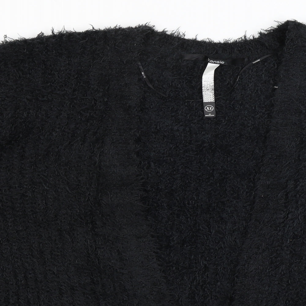 Kensie Womens Black   Cardigan Jumper Size XL