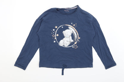 Marks & Spencer Girls Blue   Pullover Jumper Size 13-14 Years  - Tatty Teddy