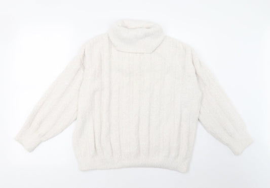 F&F Womens White   Pullover Sweatshirt Size 14