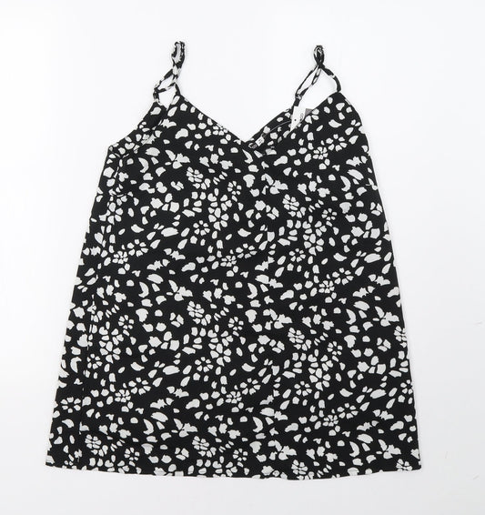 pep*co Womens Black Polka Dot  Basic Tank Size 10