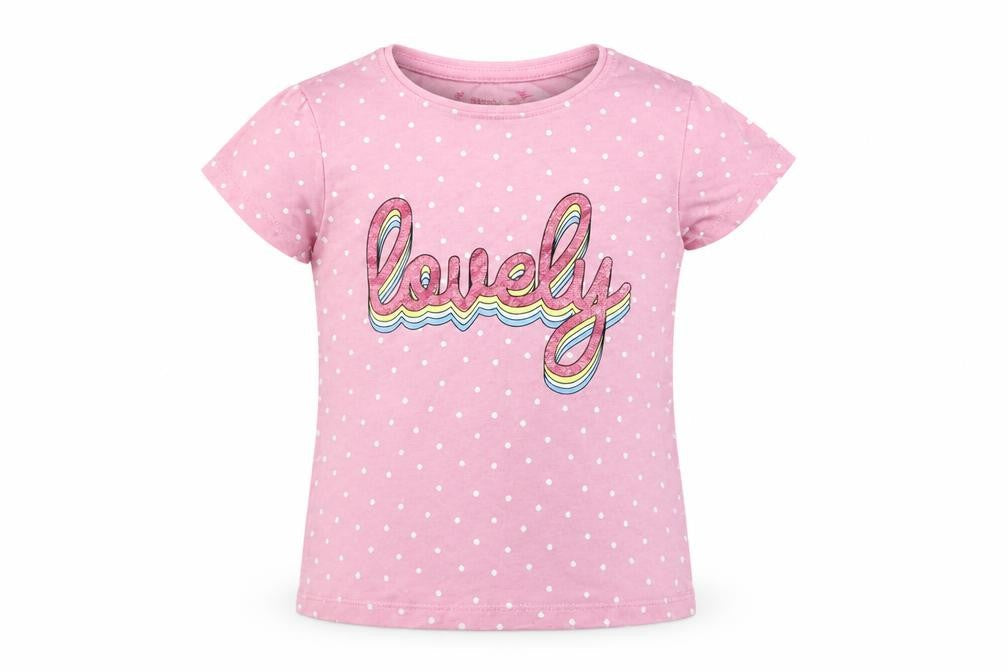 Primark  Girls Pink Polka Dot  Basic T-Shirt Size 5-6 Years
