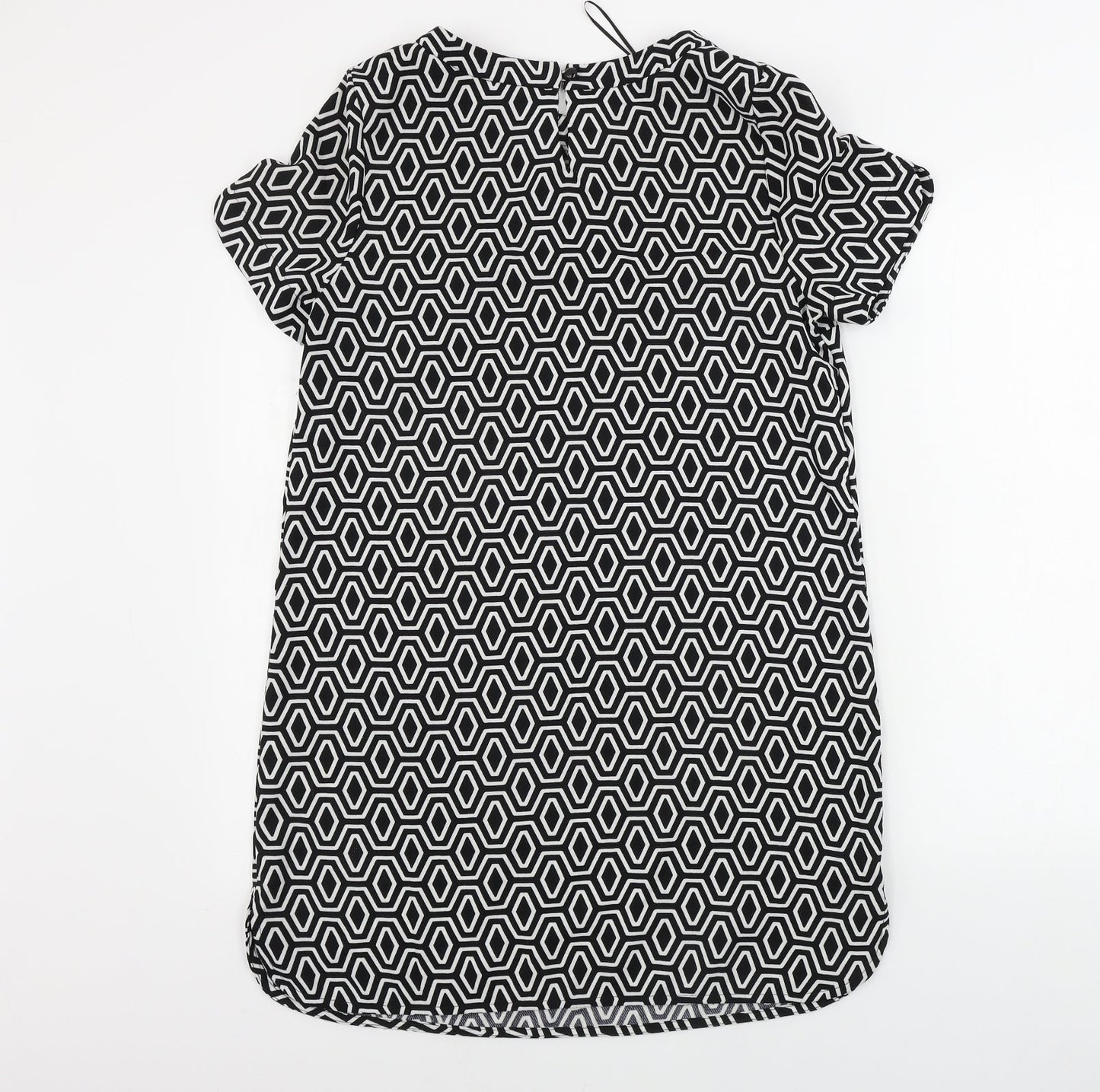 Peacocks  Womens White Geometric  A-Line  Size 12