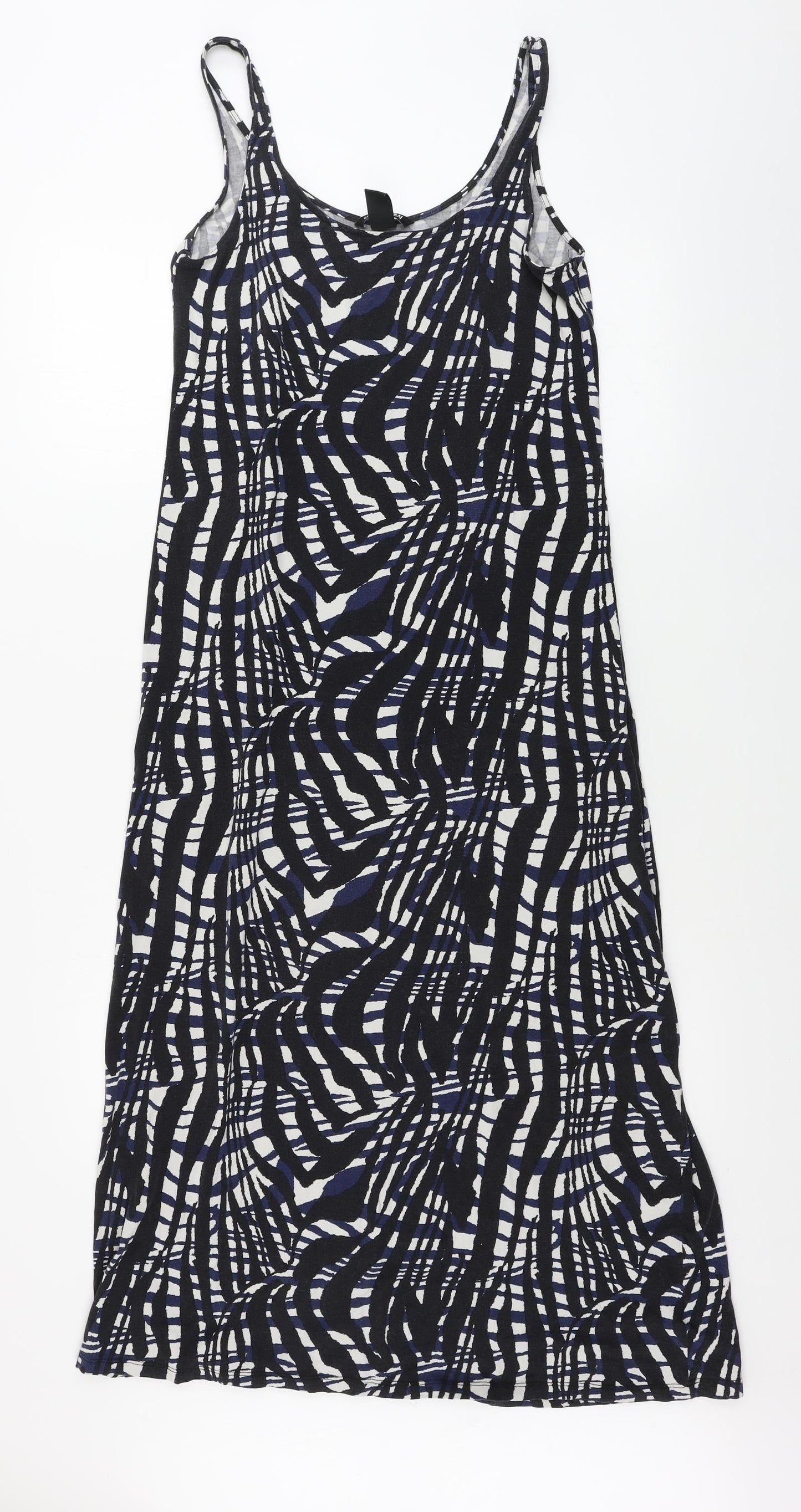 H&M  Womens Black Geometric  A-Line  Size M