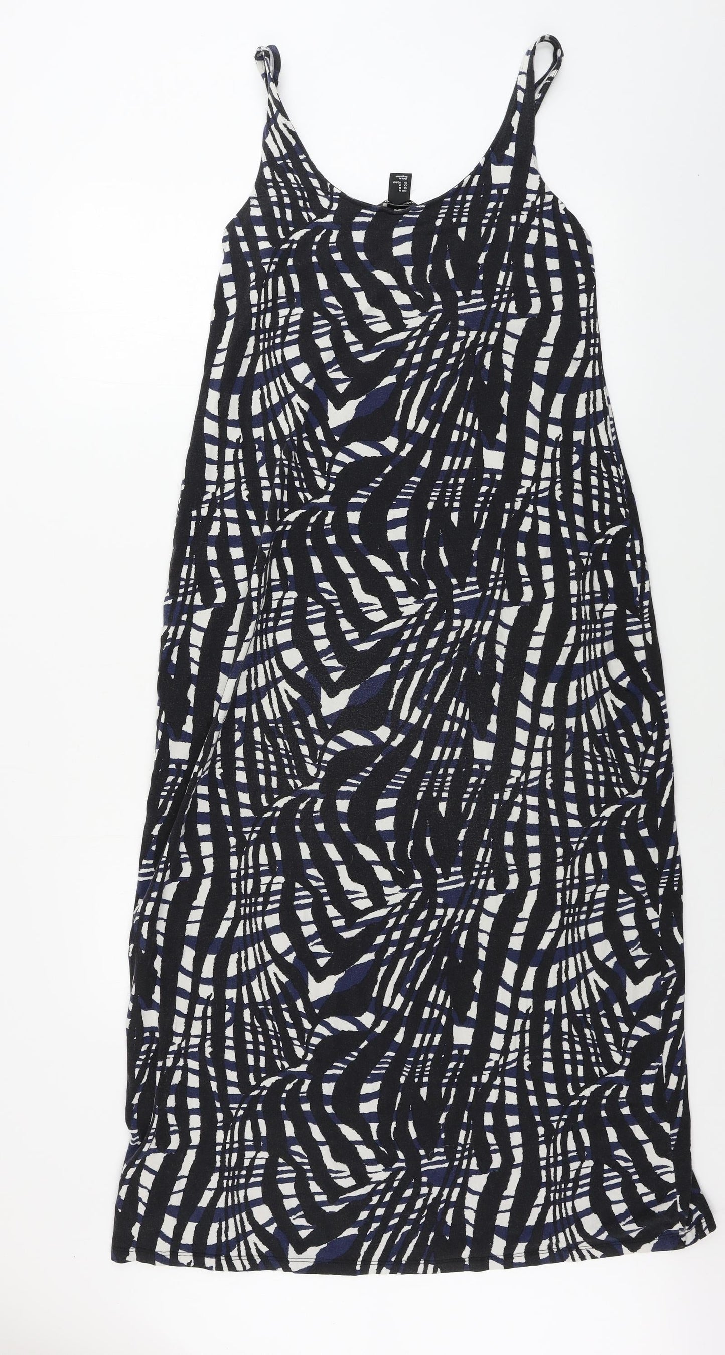H&M  Womens Black Geometric  A-Line  Size M