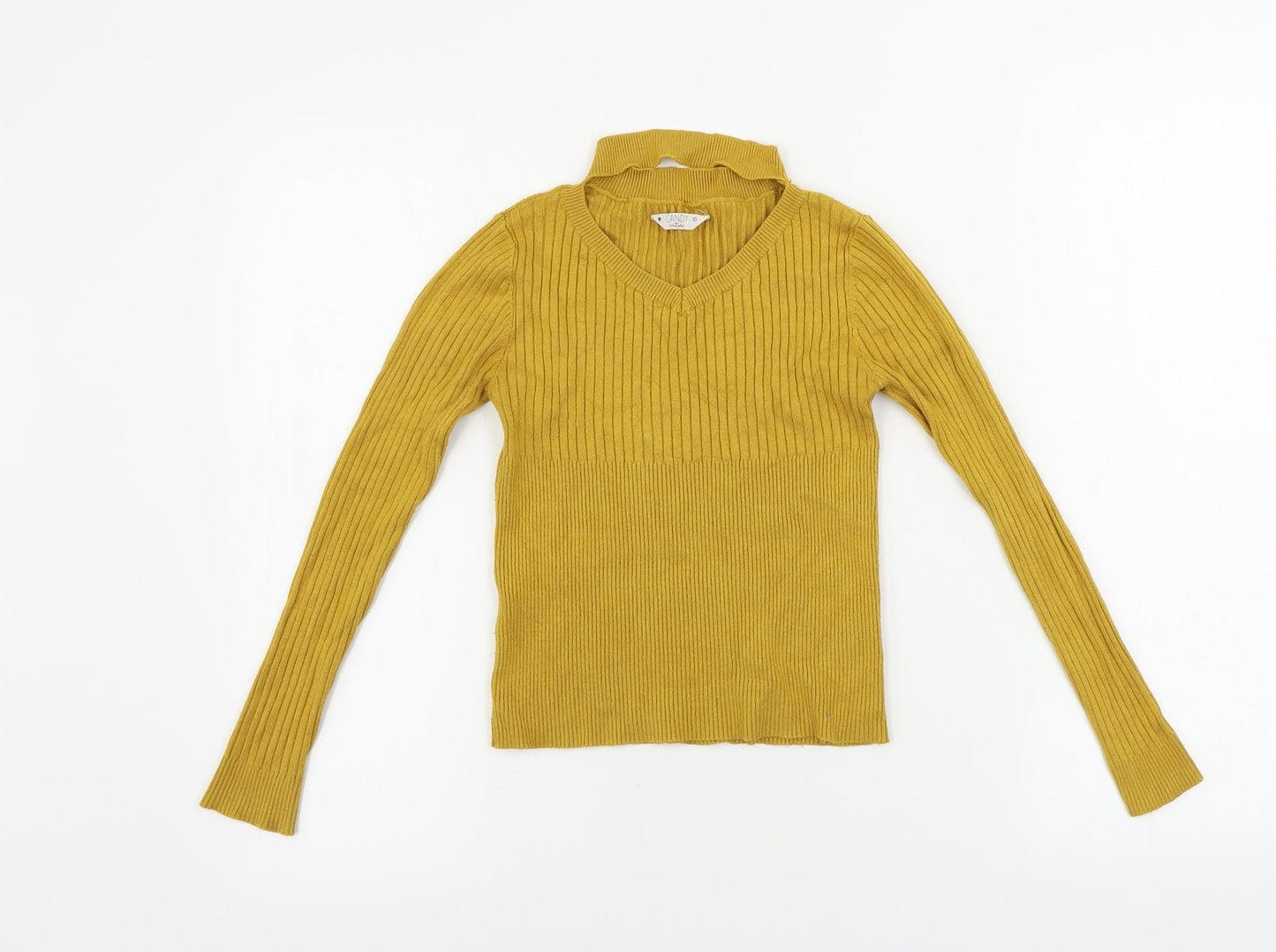 Candy Girls Yellow   Pullover Jumper Size 10 Years