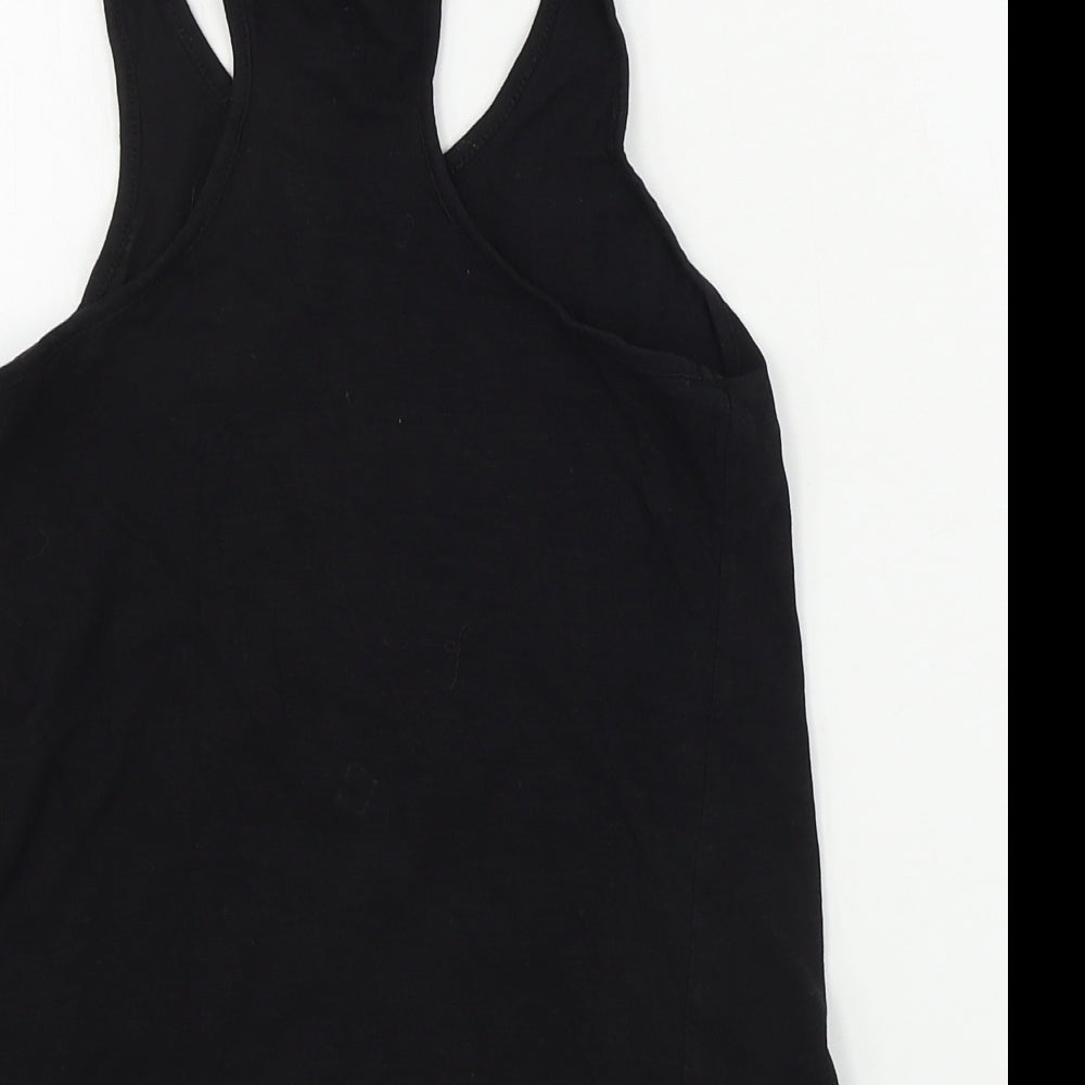 H&M  Girls Black   Basic Tank Size 8-9 Years