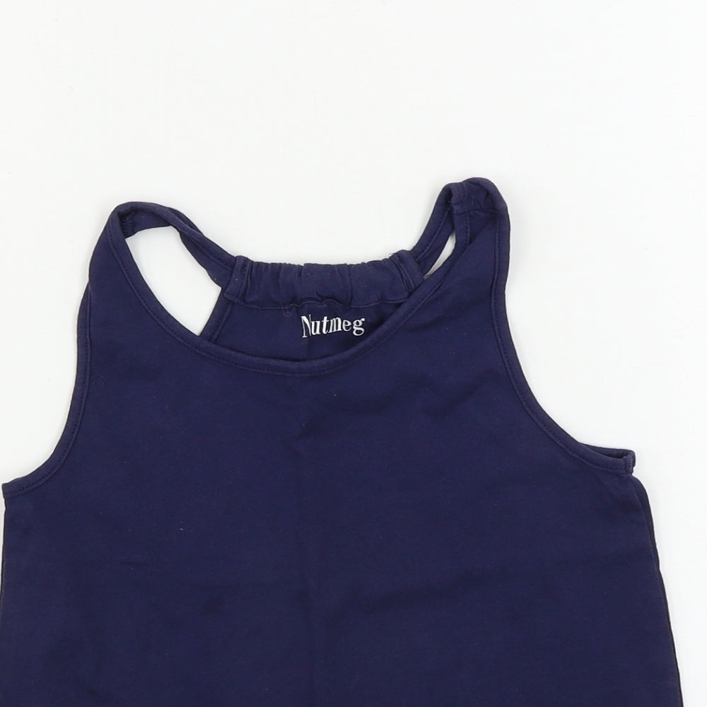 Nutmeg  Girls Blue   Basic T-Shirt Size 9-10 Years