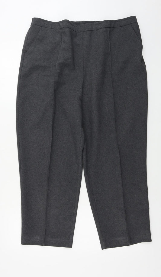 EWM Womens Grey Paisley  Trousers  Size 34 in L25 in