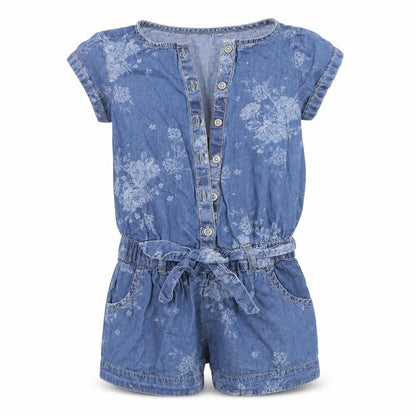 United Colors of Benetton Girls Blue  Denim Playsuit One-Piece Size XS
