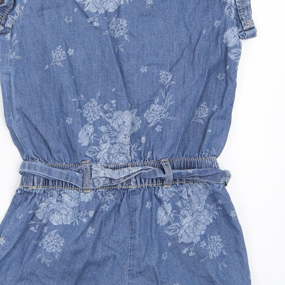 United Colors of Benetton Girls Blue  Denim Playsuit One-Piece Size XS