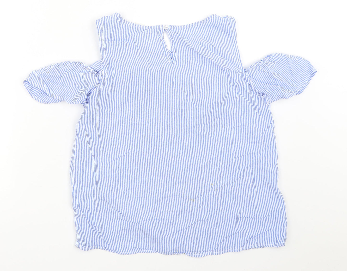 H&M Girls Blue Striped  Basic Blouse Size 14 Years