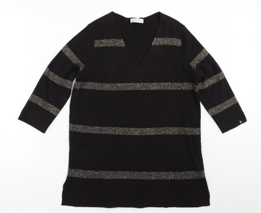 Per Una Womens Brown Striped  Pullover Jumper Size 12