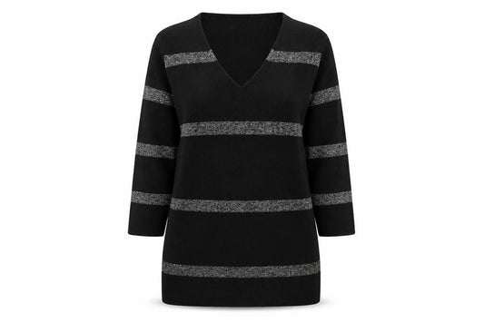 Per Una Womens Brown Striped  Pullover Jumper Size 12