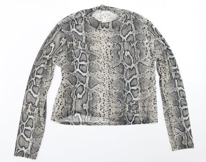 New Look Womens Beige Animal Print  Basic Blouse Size 18