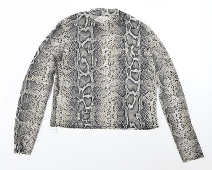 New Look Womens Beige Animal Print  Basic Blouse Size 18