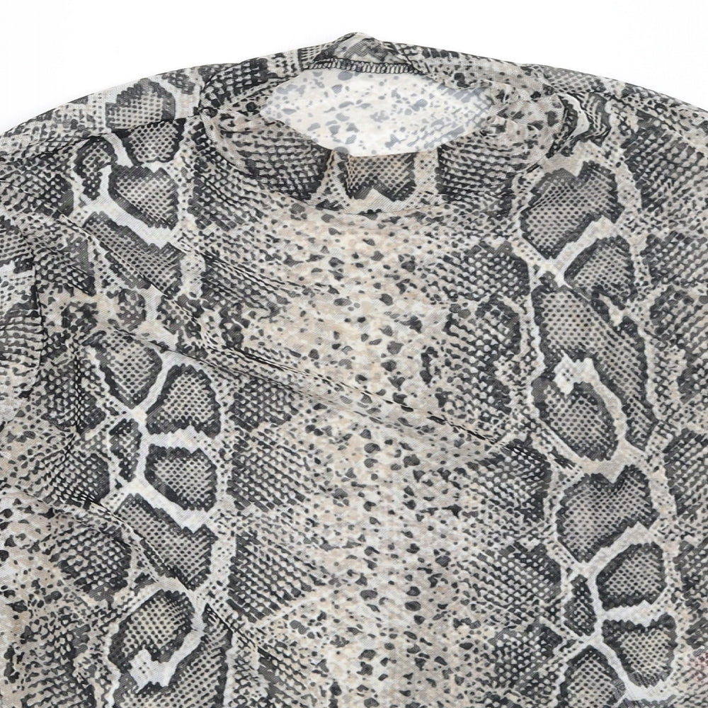 New Look Womens Beige Animal Print  Basic Blouse Size 18