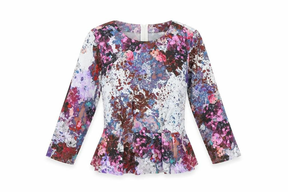 H&M Womens Multicoloured Geometric  Basic Blouse Size 6