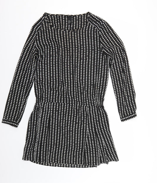 H&M Womens Multicoloured Geometric  Basic Blouse Size 10