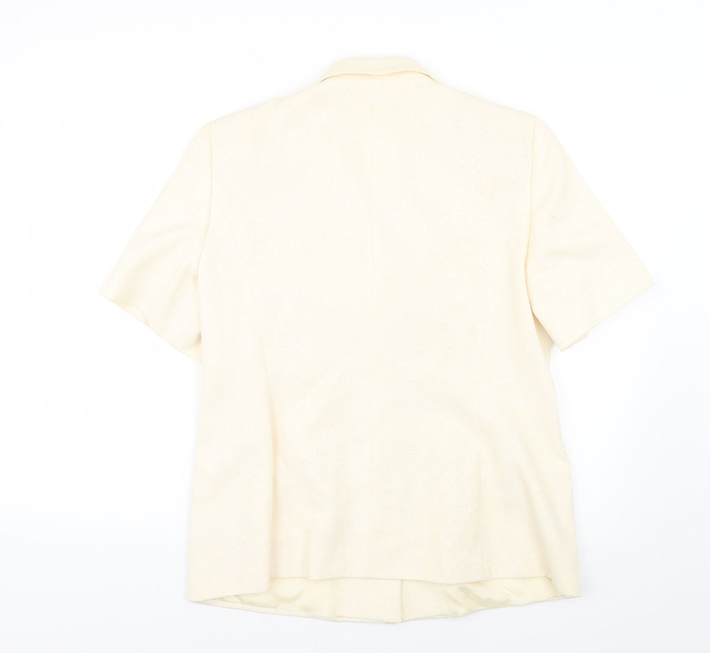 ambience Womens Yellow Geometric  Jacket Coat Size 16