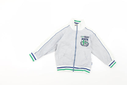 Additional front view of TYR boys’ multicoloured striped jacket coat, size 5, years