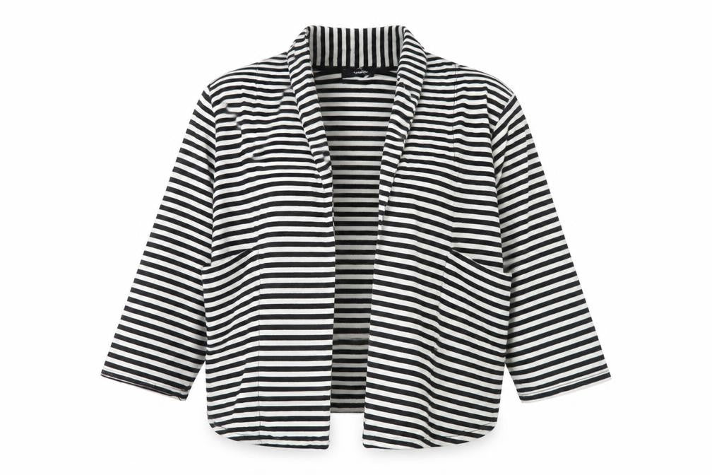 George Womens Black Striped  Jacket  Size 16