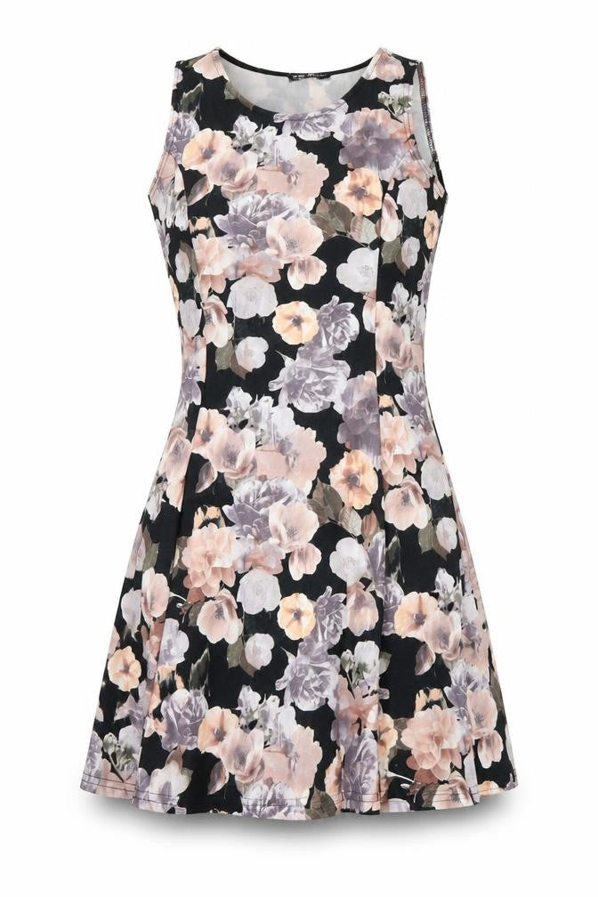 Select Womens Black Floral  Fit & Flare  Size 12