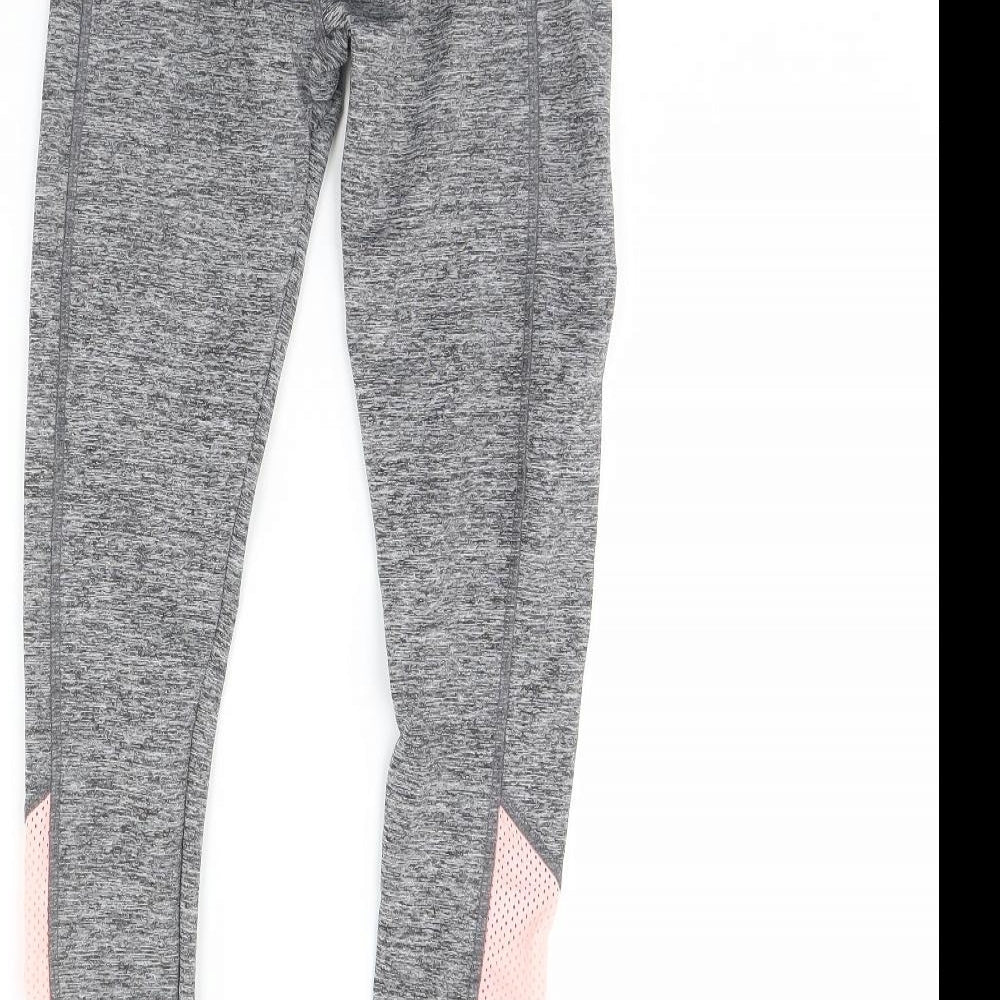 New Look Womens Grey   Compression Leggings Size XS L28 in