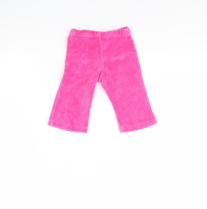 Back view of Baby Mac girls’ pink corduroy track pants trousers, size 3-6, months