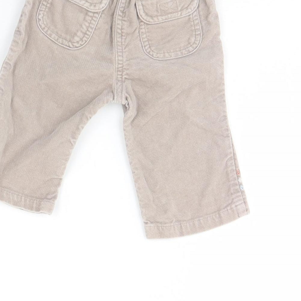 Mothercare Girls Beige  Corduroy Capri Trousers Size 3-6 Months