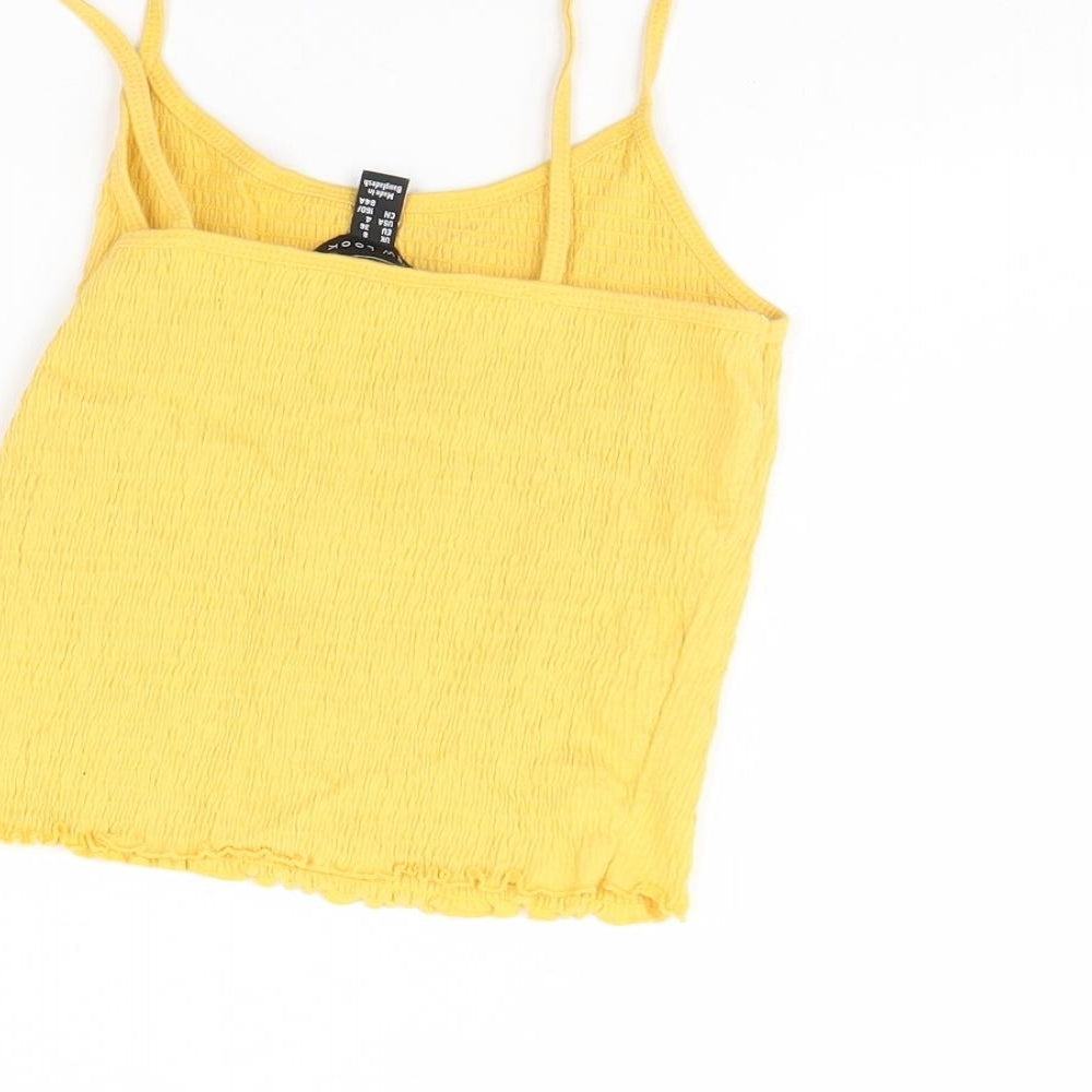 New Look Womens Yellow   Basic Tank Size 8
