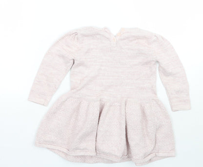 Back view of Matalan girls’ pink a-line, size 18-24, months