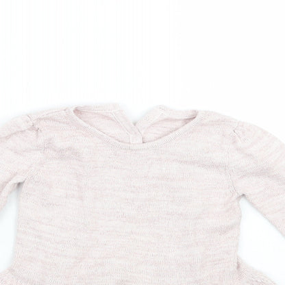 Close-up detail of Matalan girls’ pink a-line, size 18-24, months