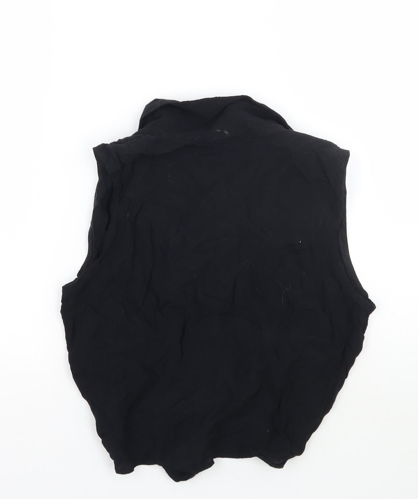 Style Womens Black   Cropped Button-Up Size 12