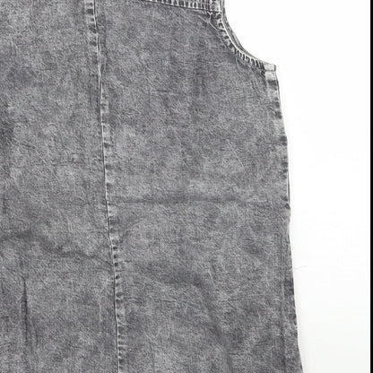 Brand and care label for Denim co women’s grey basic button-up, size UK 8