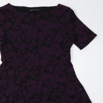 Marks & Spencer Womens Purple Floral  Bodycon  Size 10