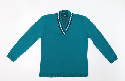 Additional front view of CHIC women’s green jumper, size L