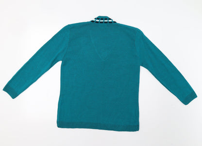Back view of CHIC women’s green jumper, size L