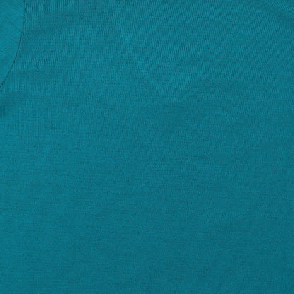 Brand and care label for CHIC women’s green jumper, size L
