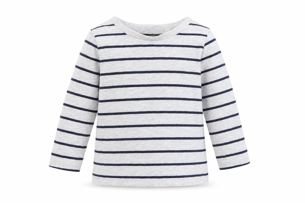 George Baby Grey Striped  Basic T-Shirt Size 12 Months