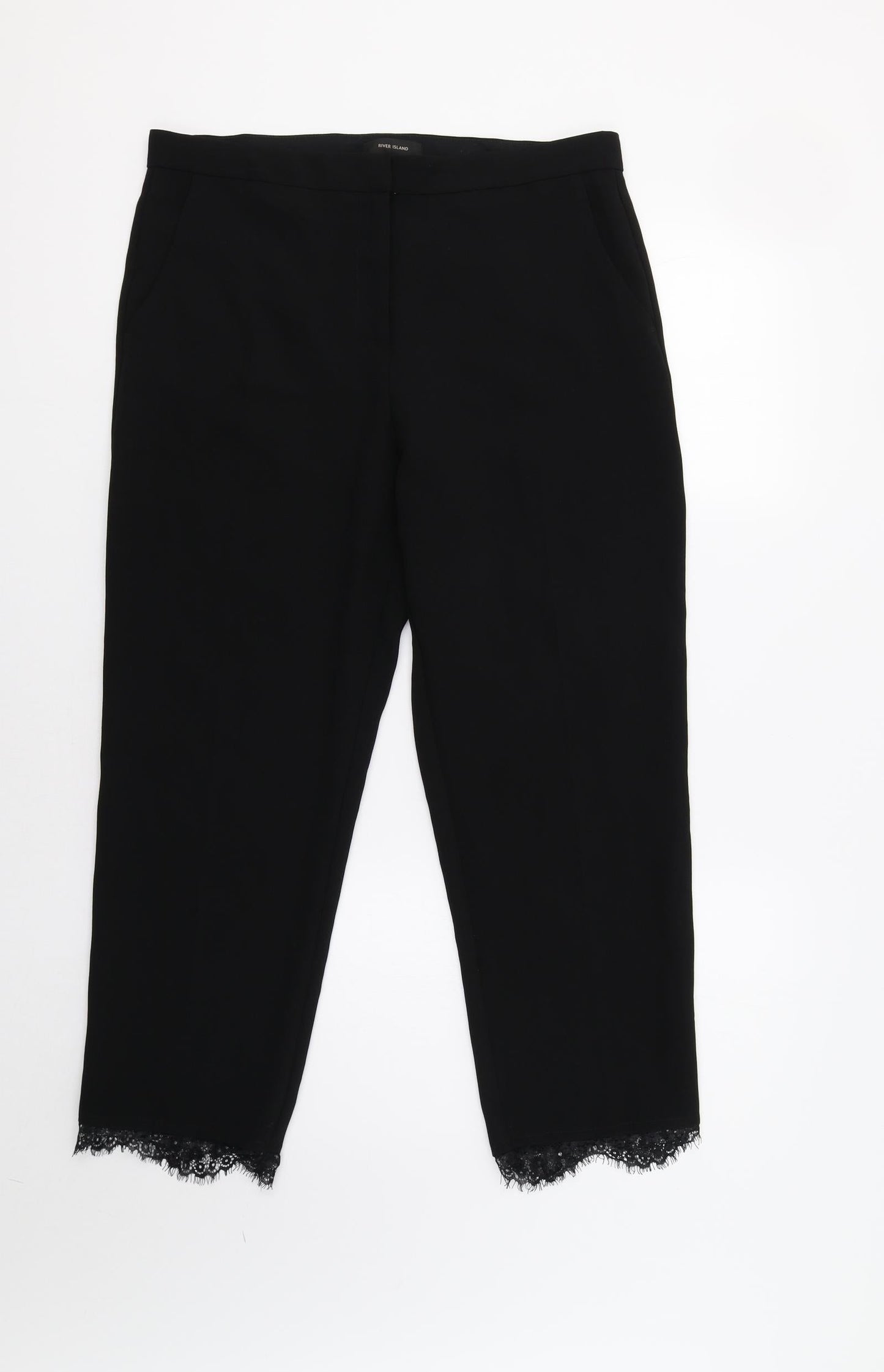 River Isl Womens Black   Dress Pants Trousers Size 12 L26 in