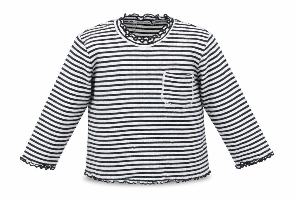 FR Girls Blue Striped  Basic T-Shirt Size 18-24 Months