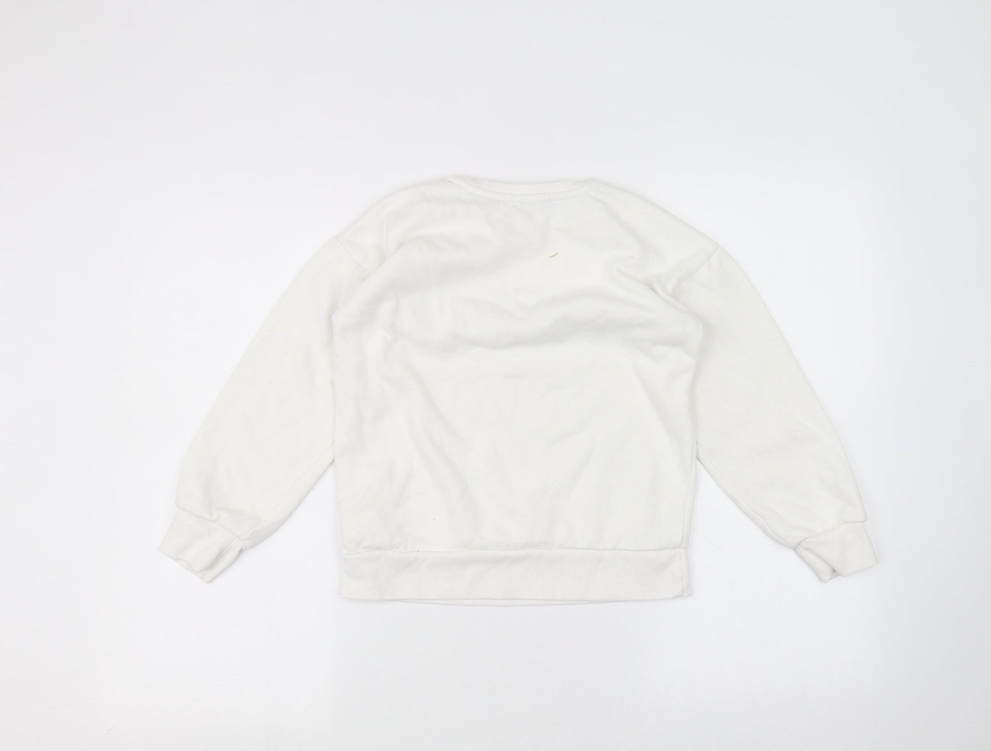 Primark Girls White   Pullover Jumper Size 9-10 Years