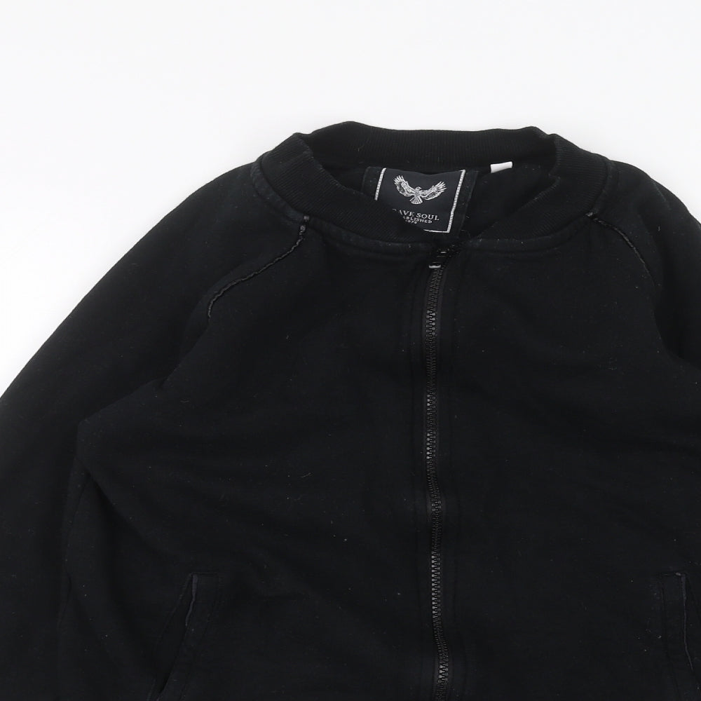 Brave Soul Mens Black   Jacket  Size S
