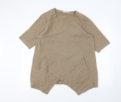 MissLook Womens Brown   Basic Blouse Size XL