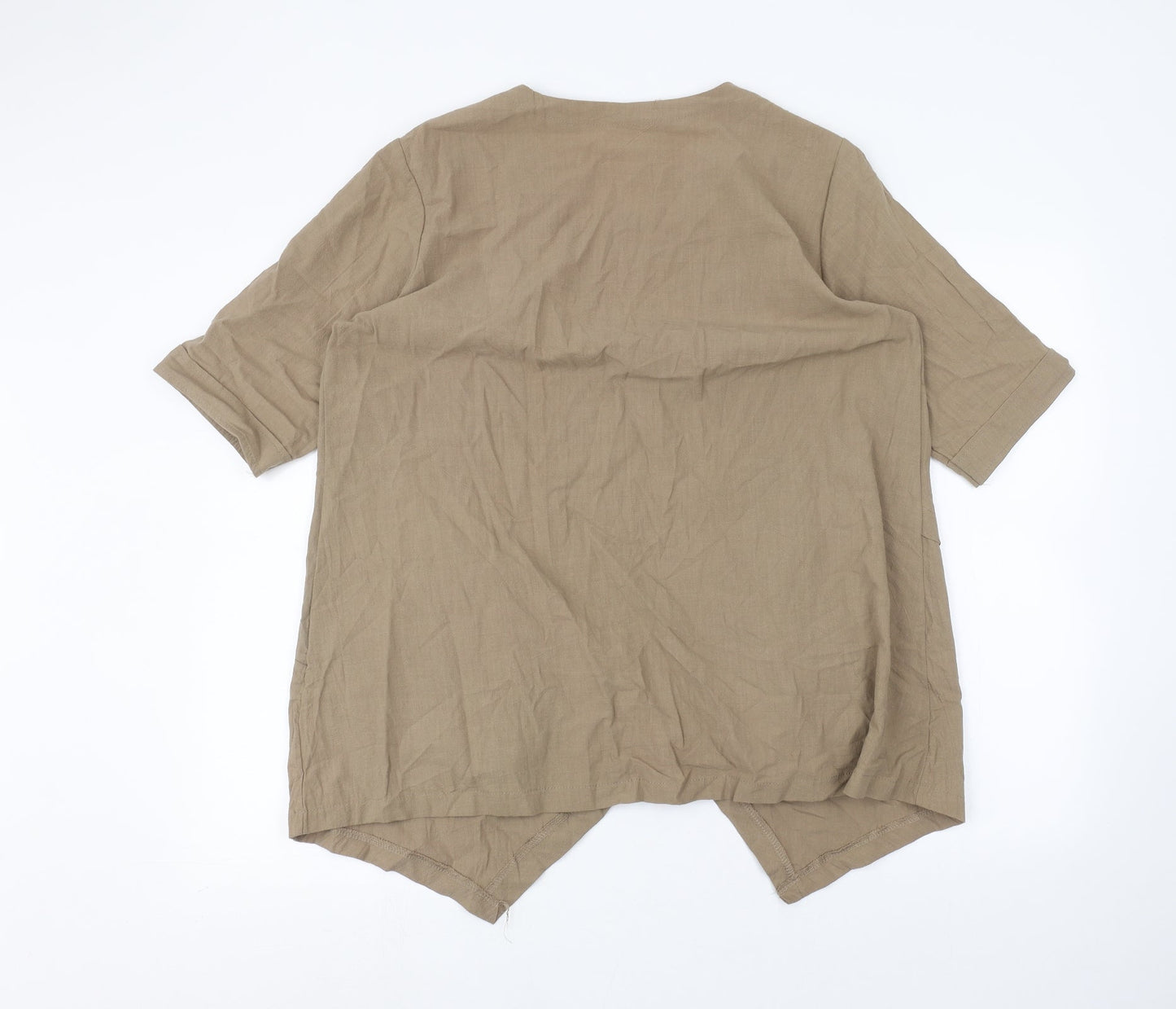 MissLook Womens Brown   Basic Blouse Size XL