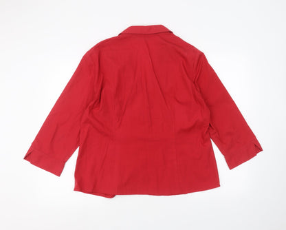 Autonomy Womens Red   Basic Button-Up Size 18