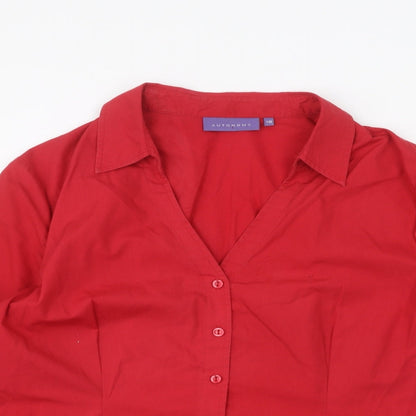 Autonomy Womens Red   Basic Button-Up Size 18