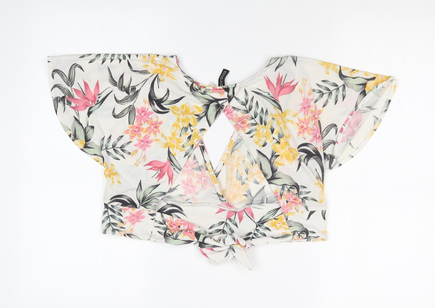 H&M Womens Multicoloured Floral  Basic T-Shirt Size S