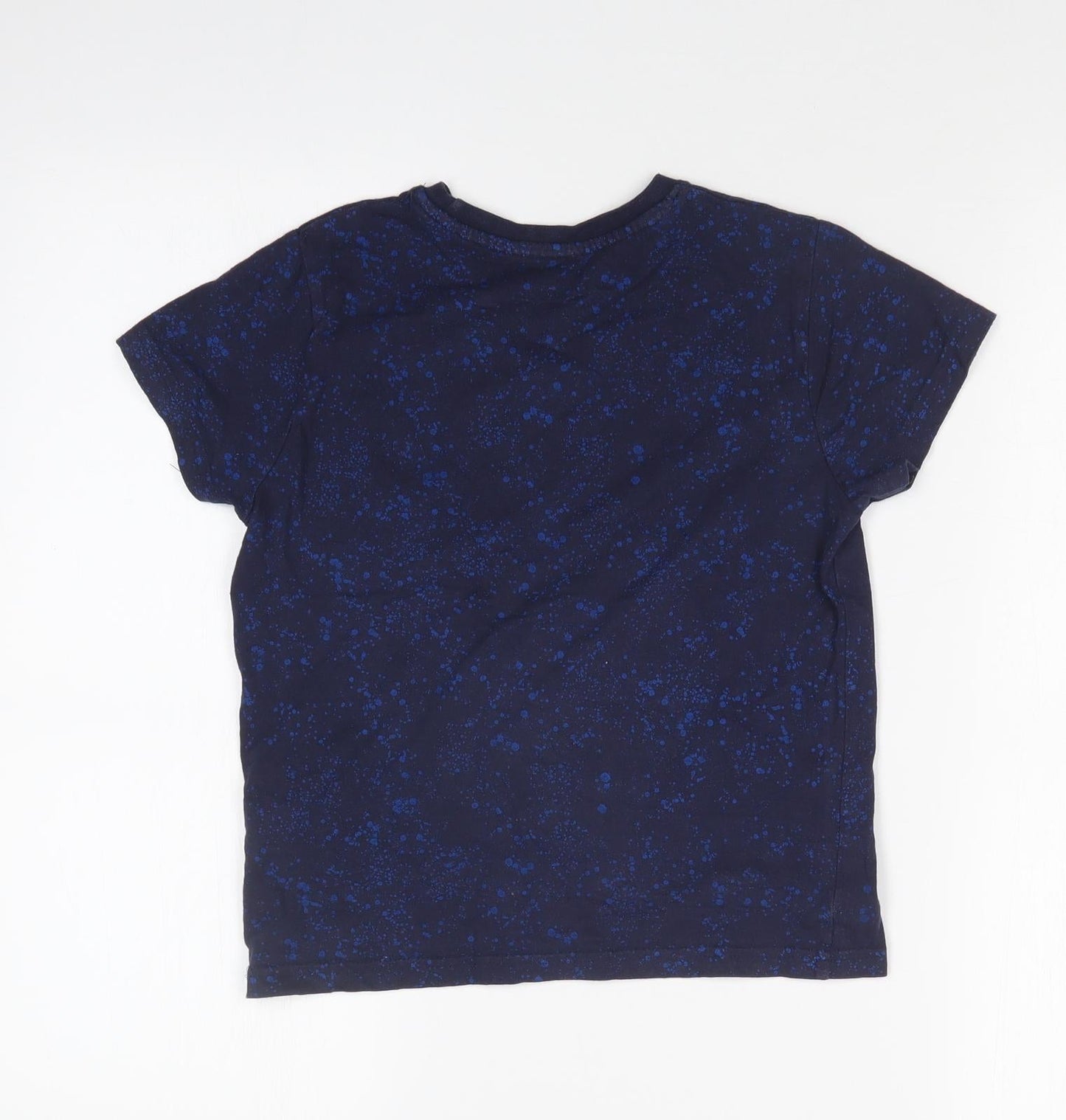 Primark Boys Blue Spotted  Basic T-Shirt Size 7-8 Years